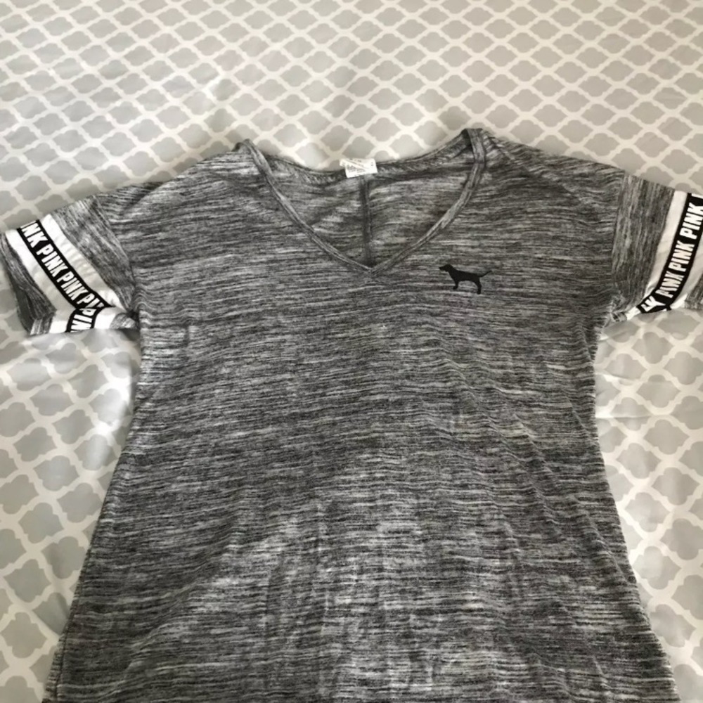 Heathered Grey Pink Shirt